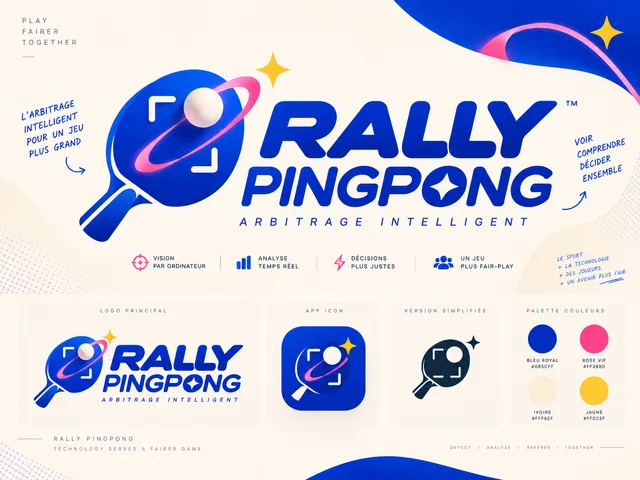 Planche originale Rally Ping Pong : identité, couleurs et déclinaisons